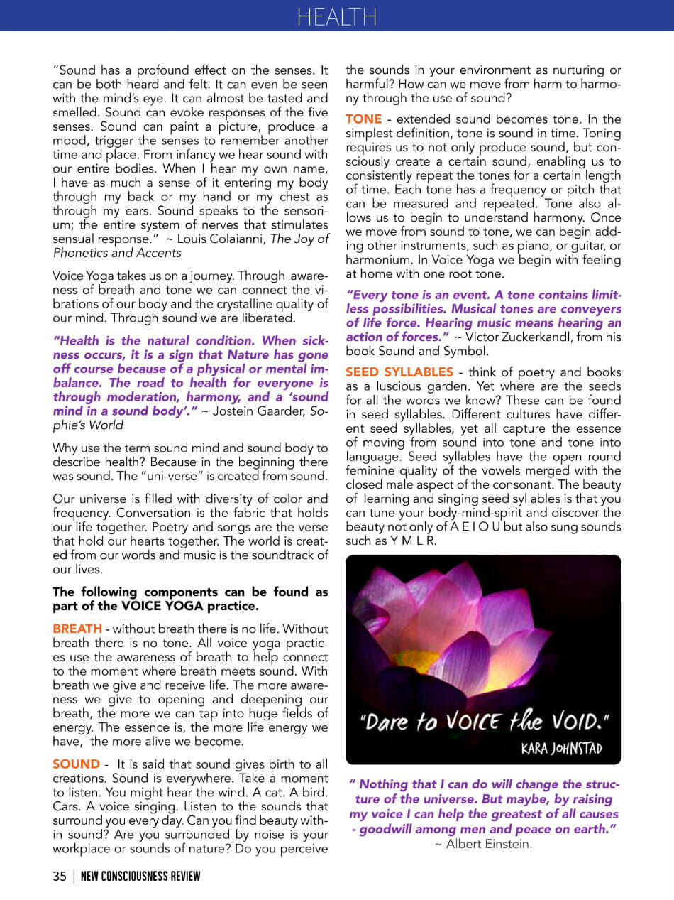NEW CONSCIOUSNESS MEDIA REVIEW featuring Kara Johnstad - page 3