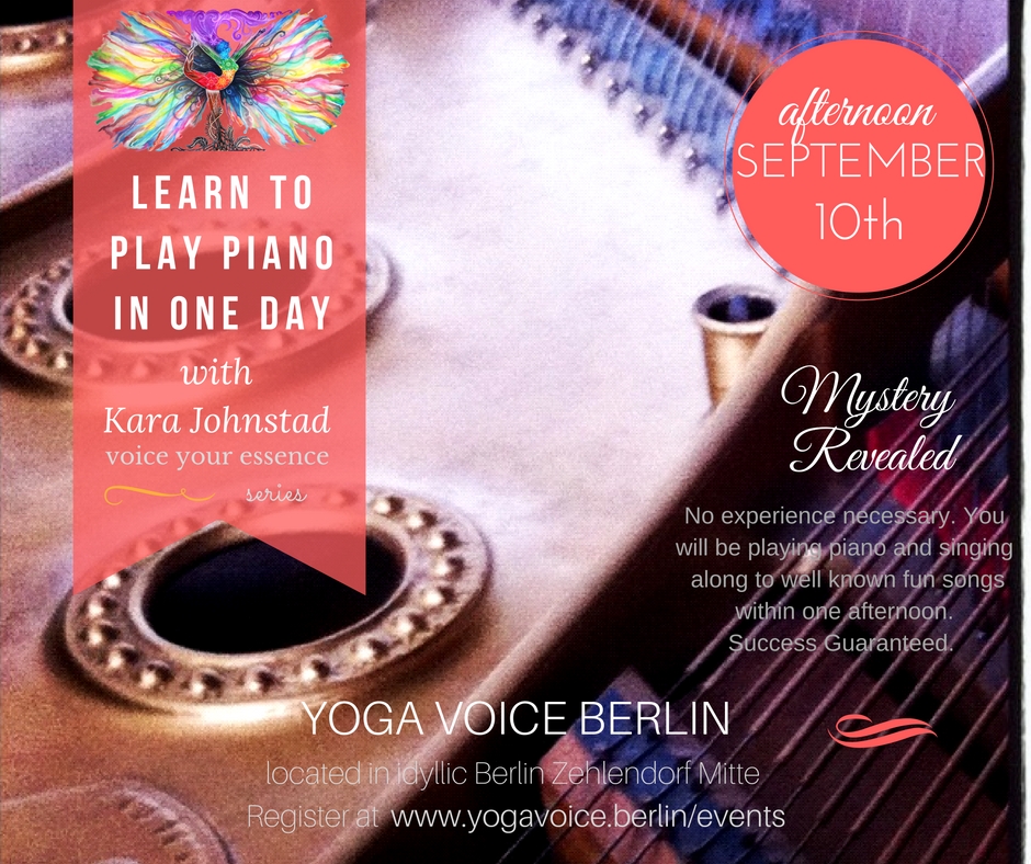 Learn to PLAY PIANO in ONE DAY with singer-songwriter Kara Johnstad on Sept 10, 2016