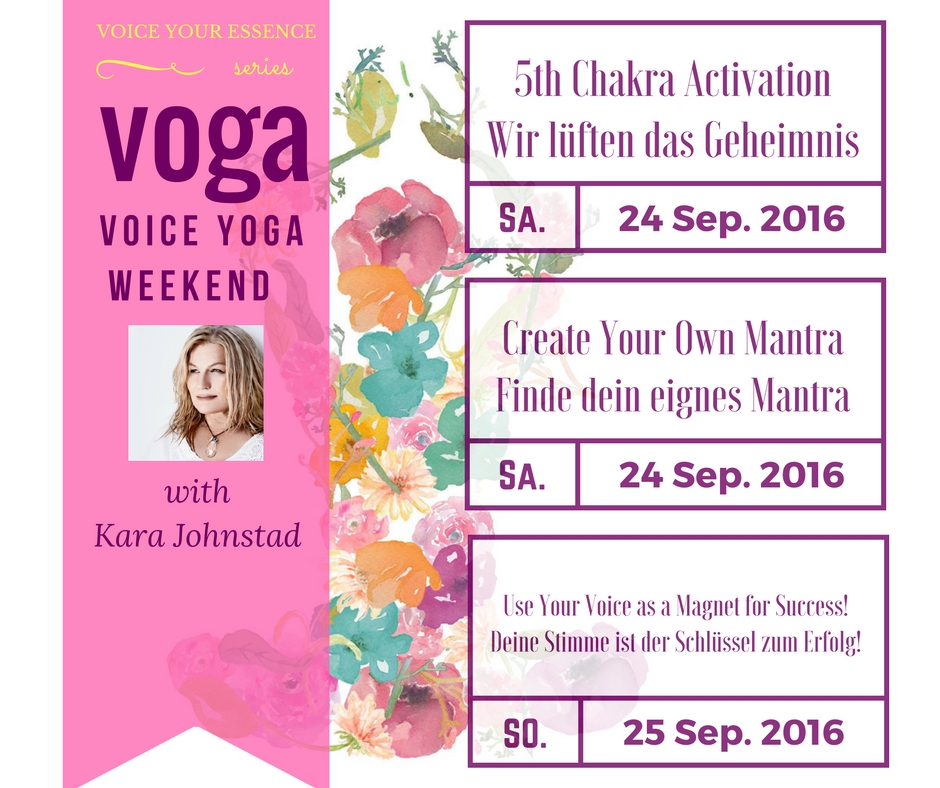 VOGA - Voice Yoga Workshop with Kara Johnstad at Yoga Vidyia Berlin / 24-25 Sep 2016